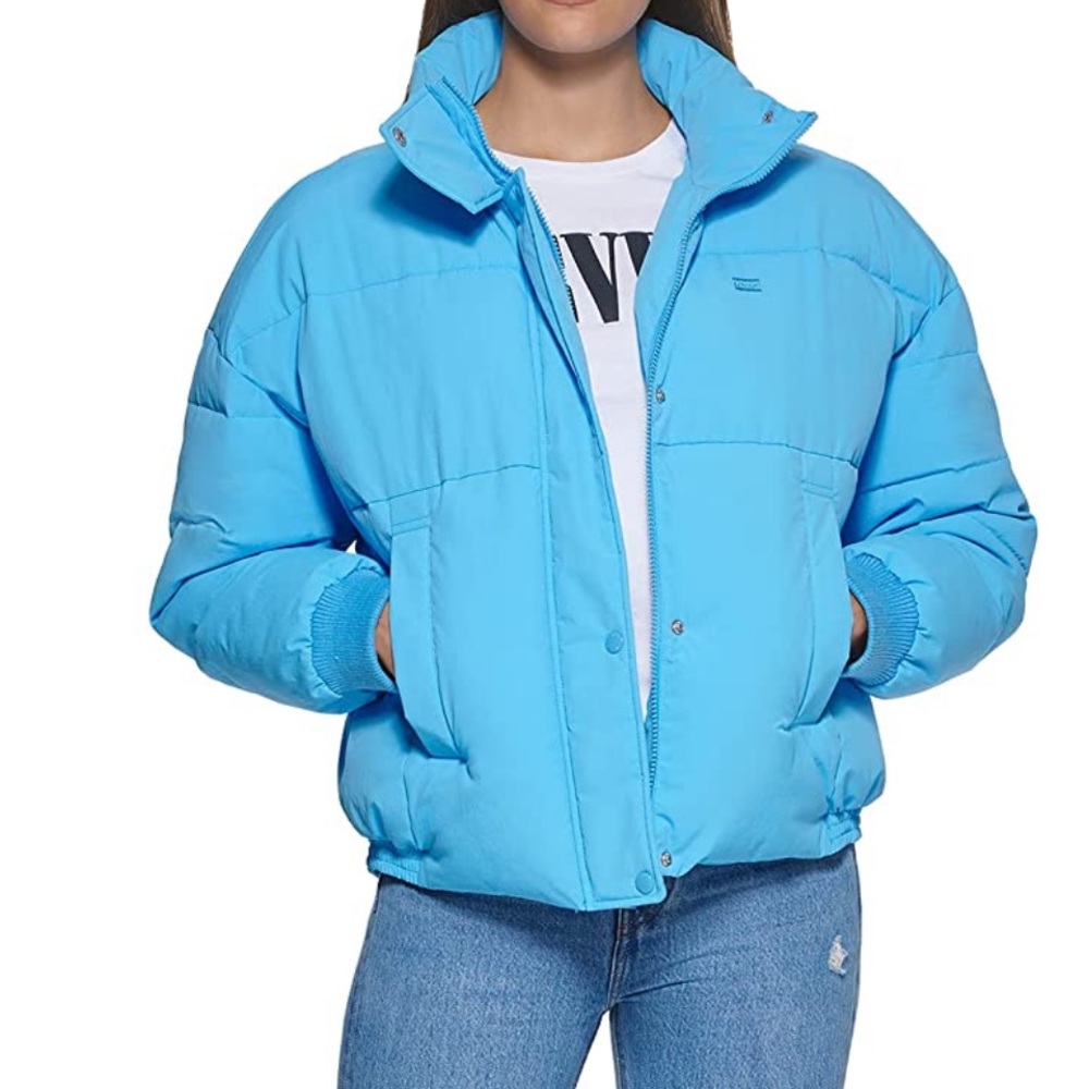 NWOT Levi’s Cinched Puffer Jacket - Blue
